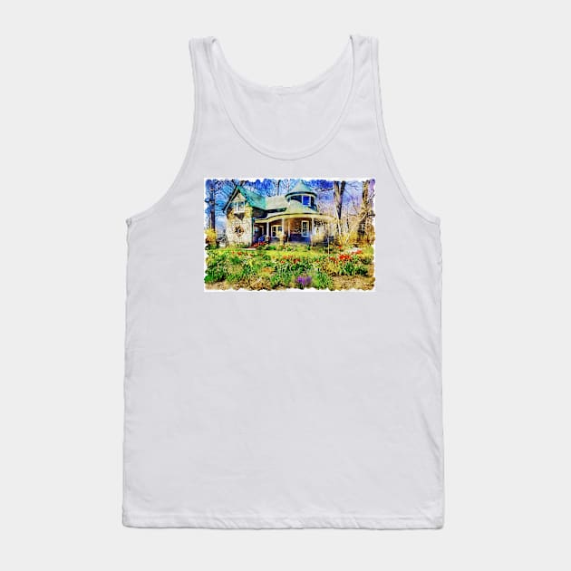 Kew Gardens Cottage 2 Tank Top by Robert Alsop